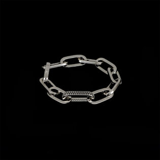 Bracciale Fantasia Maglia Larga PL Pavé