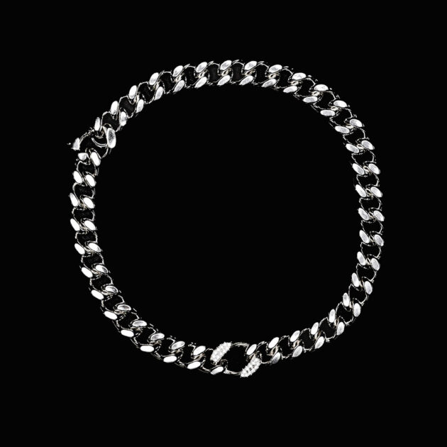 Collana Grumetta Battuta 1 Pavé