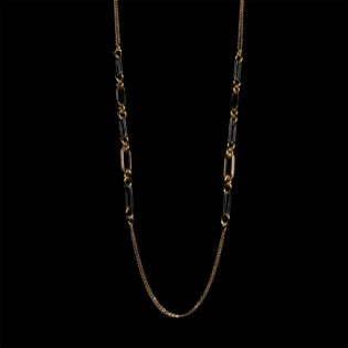 Collana fantasia 241 bicolore e zircone