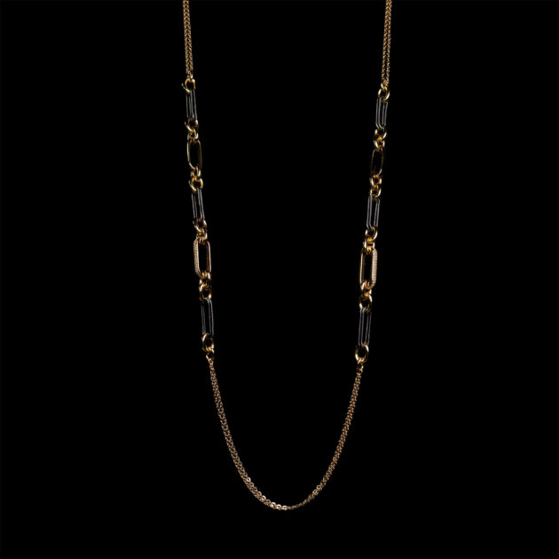 Collana fantasia 241 bicolore e zircone
