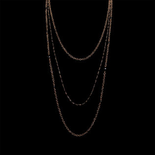 Collana fantasia 248 catena tripla con perline