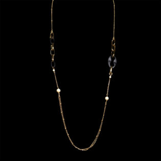 Collana fantasia 255 maglia lunga aperta gommata