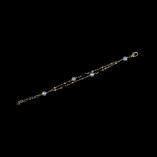 Bracciale fantasia 247 catena doppia con perline