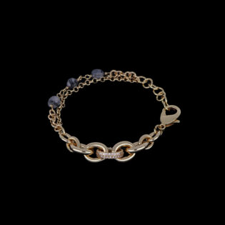 Bracciale fantasia 240 zircone e perla