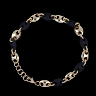 Collana fantasia 249 maglia incrociata gommata