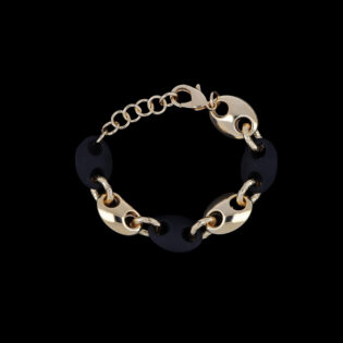 Bracciale fantasia 249 maglia incrociata gommata