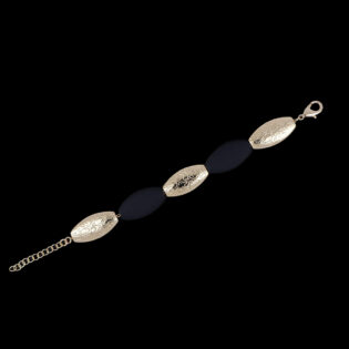 Bracciale fantasia 251 maglia chiusa gommata liscia