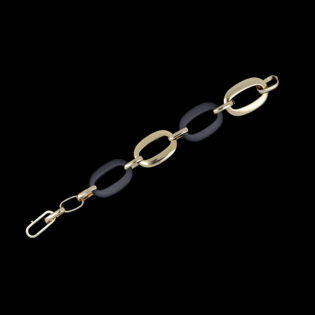 Bracciale fantasia 250 maglia larga gommata liscia