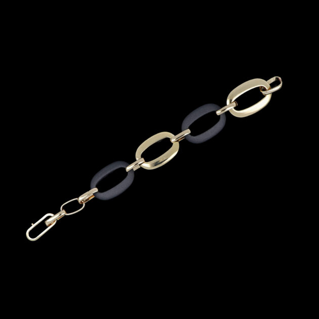 Bracciale fantasia 250 maglia larga gommata liscia