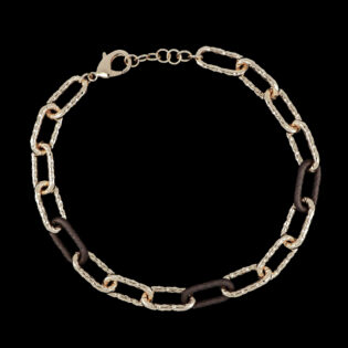 Collana fantasia 253 maglia battuta gommata