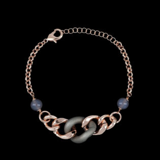 Bracciale fantasia 259 grumetta battuta e maglia gommata