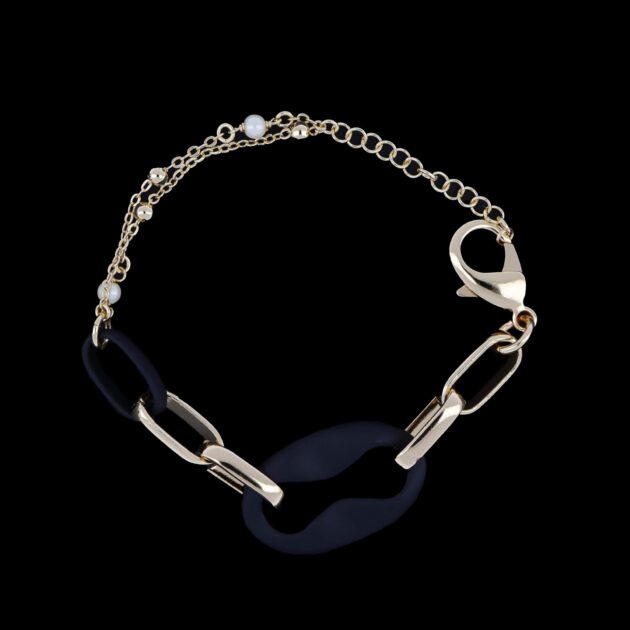 Bracciale fantasia 255 maglia lunga aperta gommata
