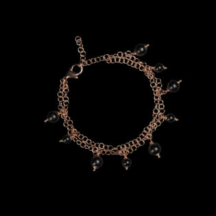 Bracciale fantasia 248 catena tripla con pietre