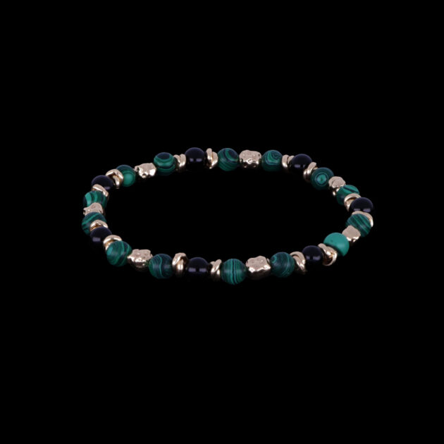 Bracciale occhio tigre malachite, onice