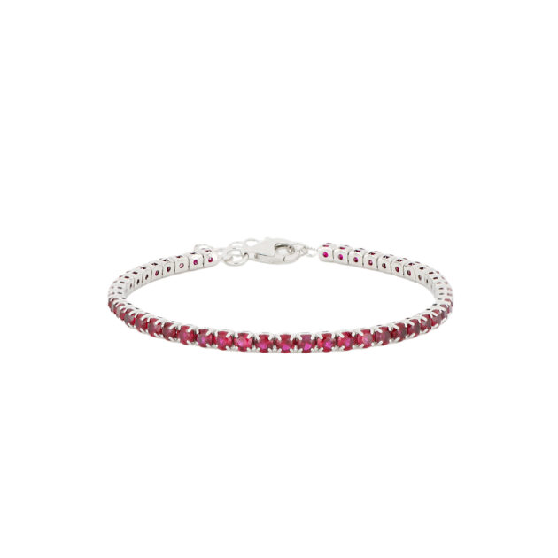 Tennis Bracciale Rosso 3.5 MM AG 925