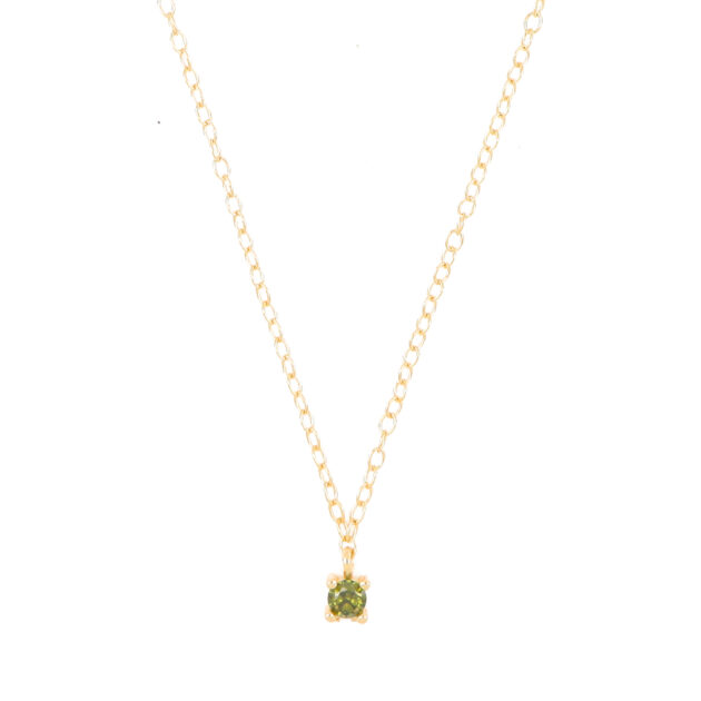Collana Punto Luce Tondo Verde AG 925