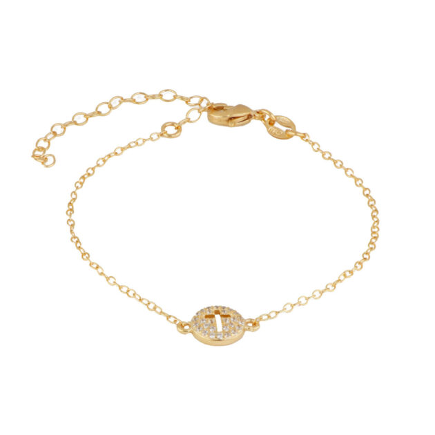 Bracciale Croce Zirc. Ag 925