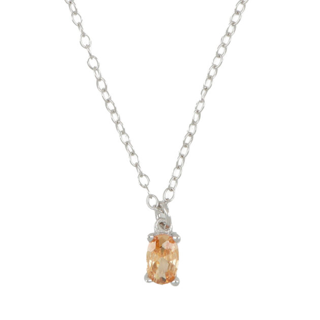 Collana Punto Luce Ovale Citrino AG 925