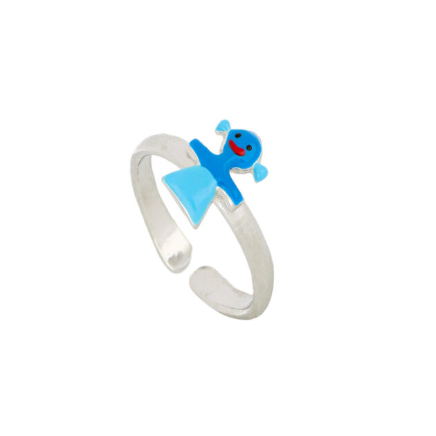 Anello Bambina Blu Ag 925