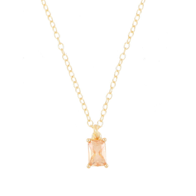 Collana Punto Luce Rettangolo Citrino AG 925