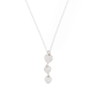 Collana Cuore 2 Zirc. Ag 925