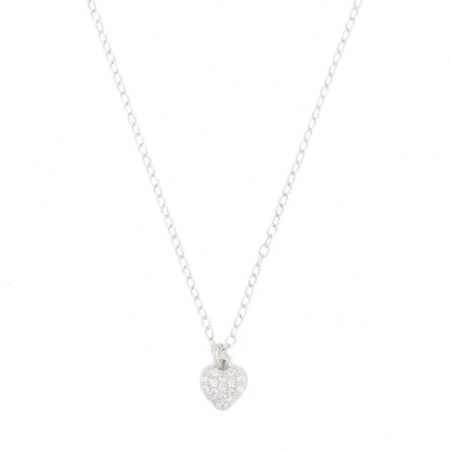 Collana Cuore 1 Zirc. Ag 925