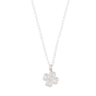 Collana Quadrifoglio Zirc. Ag 925