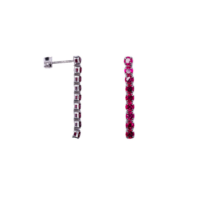 Tennis Orecchini Rossi 3.5 MM AG 925
