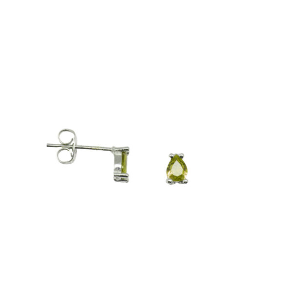 Orecchino Punto Luce Goccia Verde AG 925